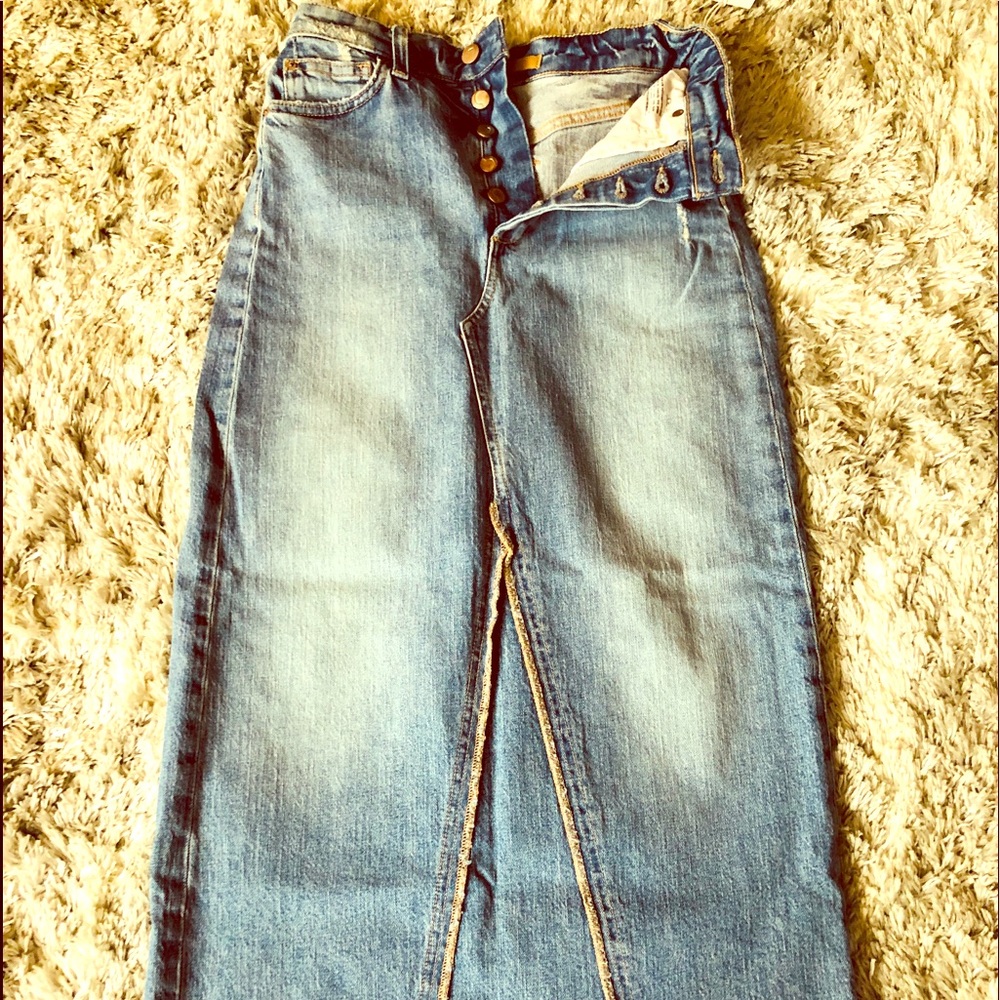 Joes jeans button fly ankle length skirt.
